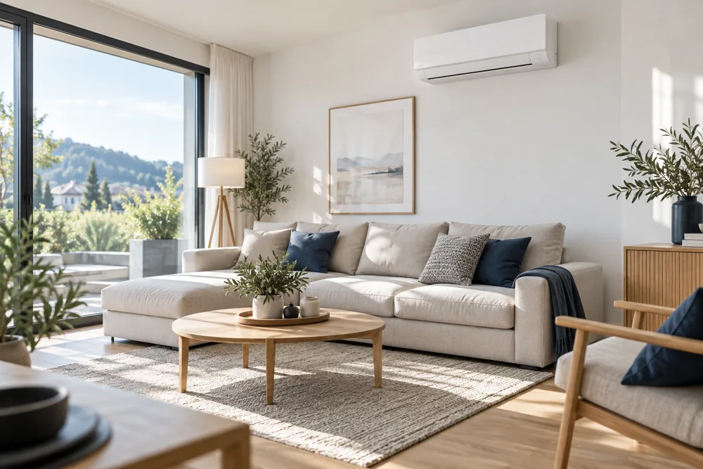Klimagerät in einem modernen Wohnraum